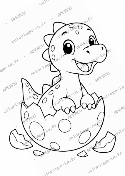 Bébé dinosaure éclos