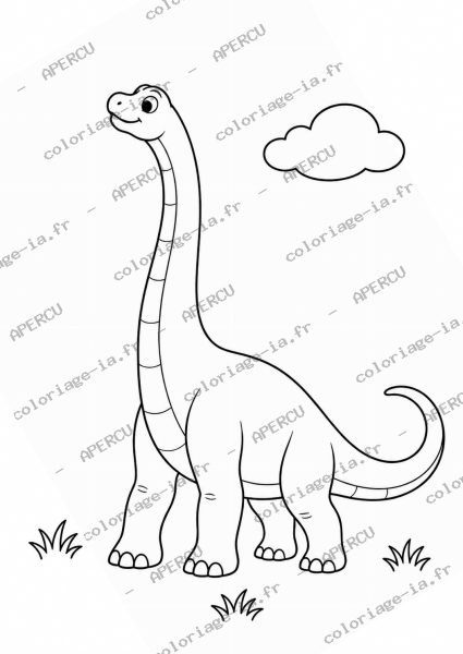 Brachiosaure long cou