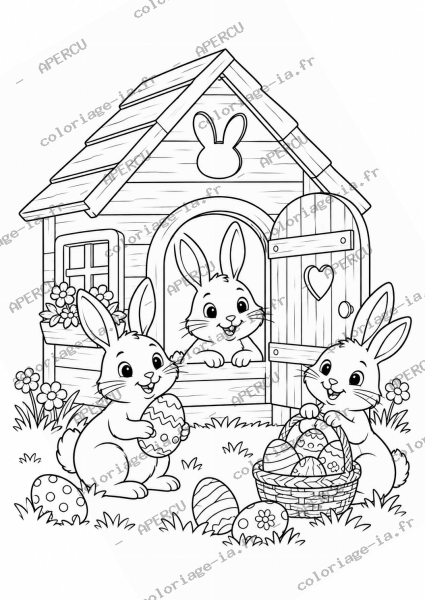 Cabane des lapins de Pâques