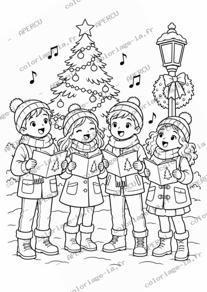 Carol singing en groupe