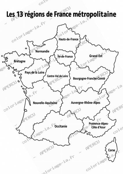 Carte de France régions