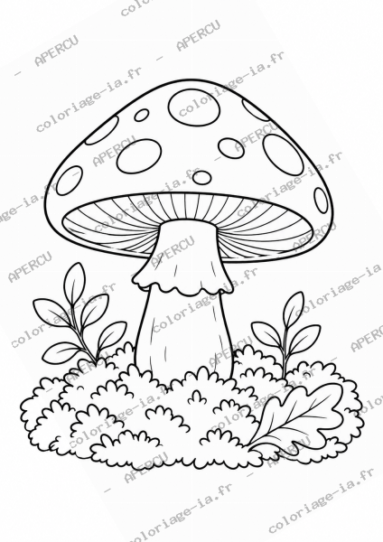 Champignon dans la mousse