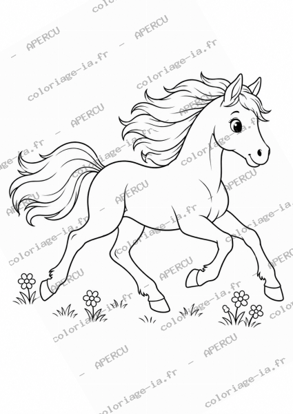 Cheval galopant