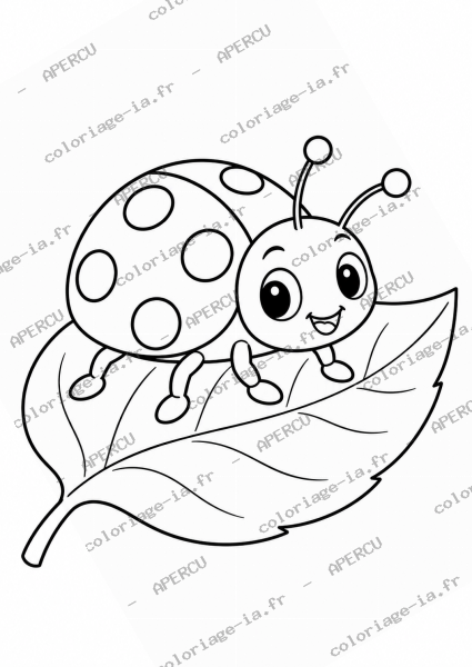 Coccinelle sur une feuille