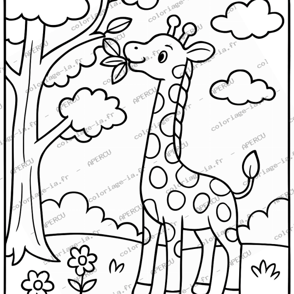 Girafe au long cou