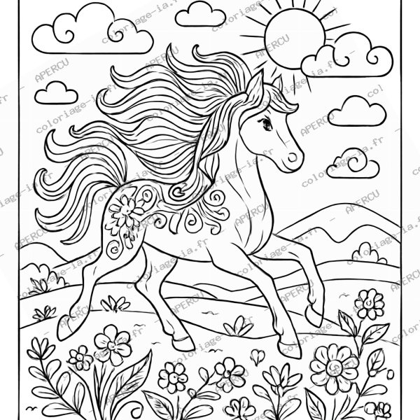 Cheval galopant