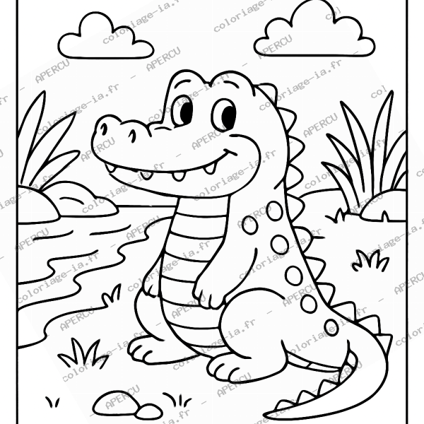 Crocodile souriant