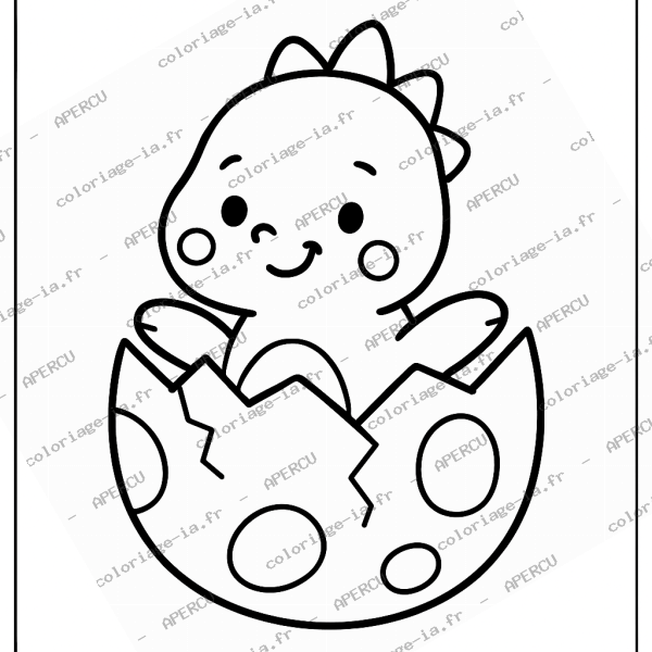 Bébé dinosaure éclos