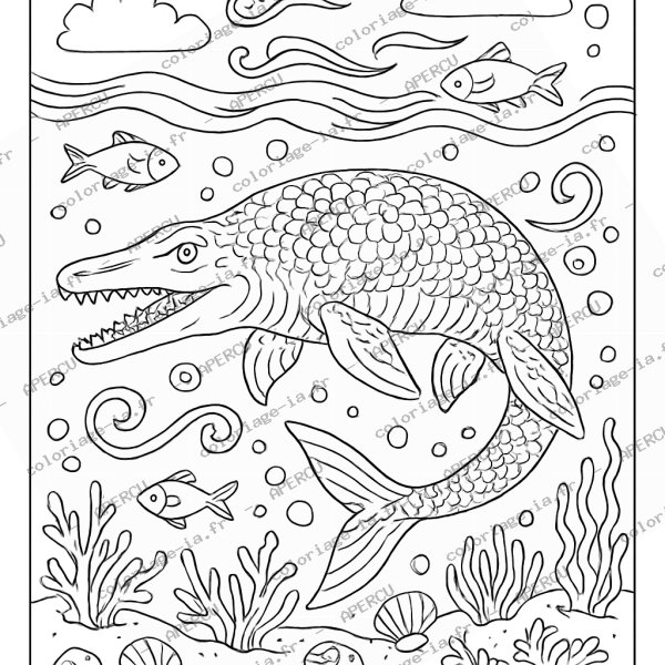 Mosasaurus aquatique