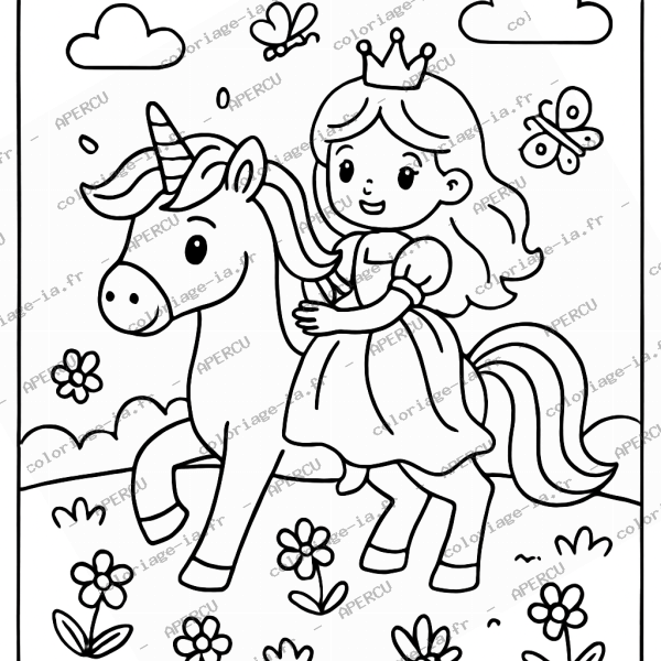 Princesse et licorne