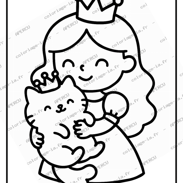 Princesse et son chat royal