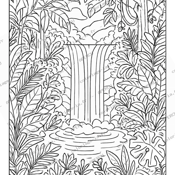 Cascade dans la jungle