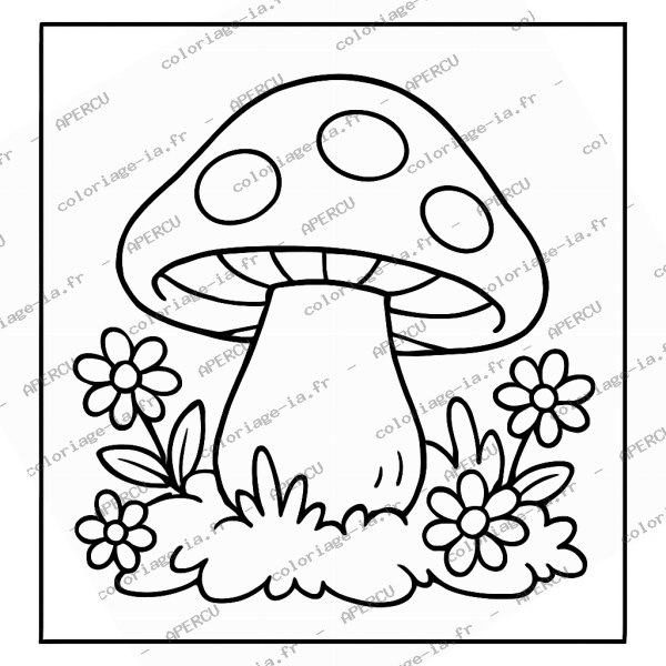 Champignon dans la mousse