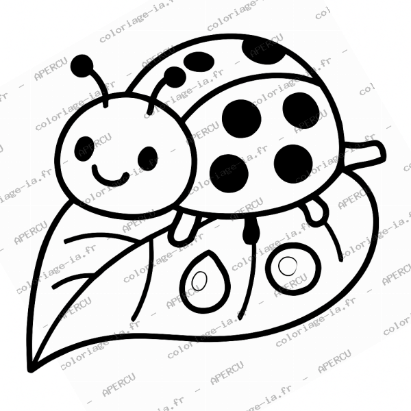 Coccinelle sur une feuille