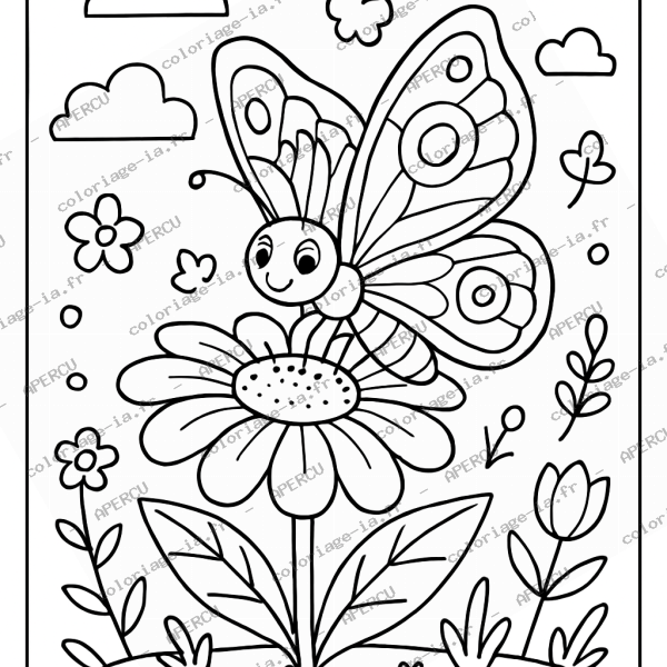 Papillon dans les fleurs