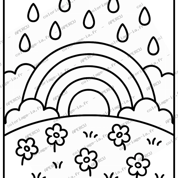 Arc-en-ciel après la pluie