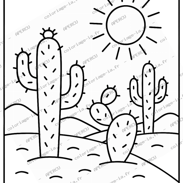 Désert avec cactus