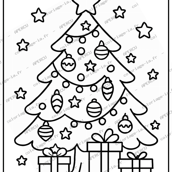 Sapin de Noël décoré