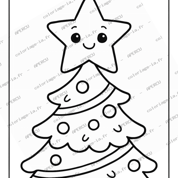 Étoile au sommet du sapin