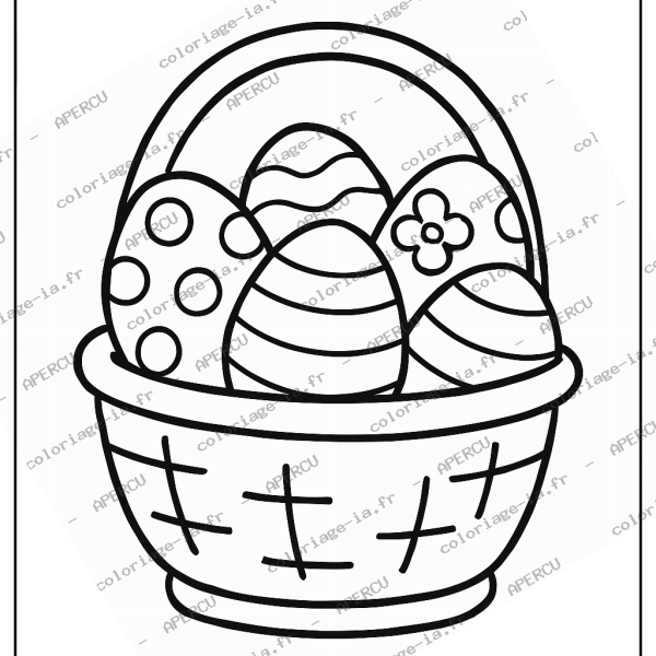 Panier d'œufs de Pâques
