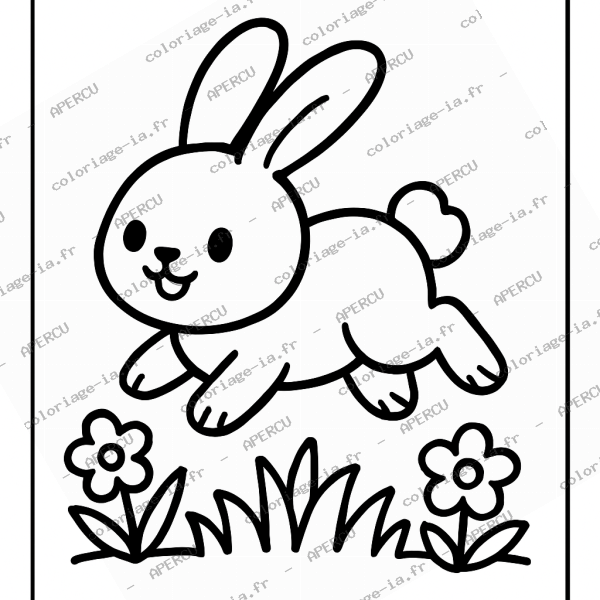 Petit lapin dans l'herbe