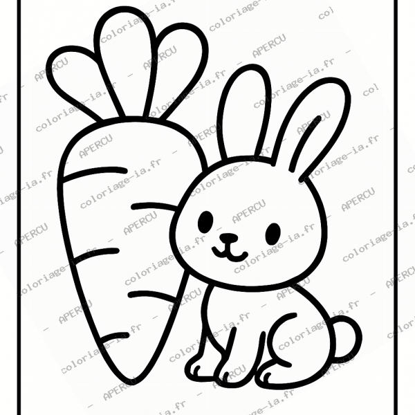 Carotte géante et lapin