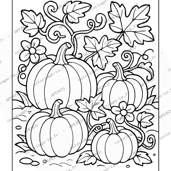 Citrouilles dans un champ