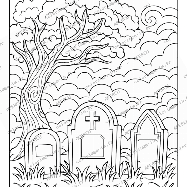 Cimetière de nuit