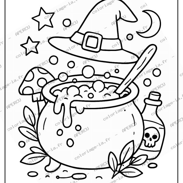 Potion magique bouillonnante