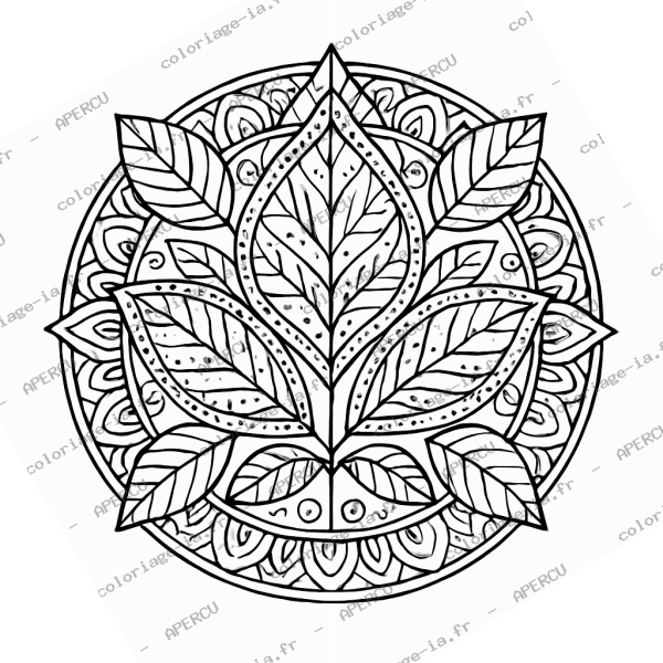 Mandala feuille