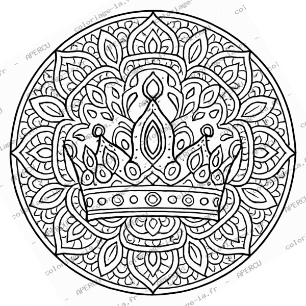 Mandala mandala couronne