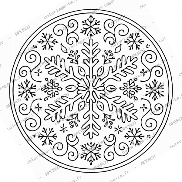 Mandala flocon de neige