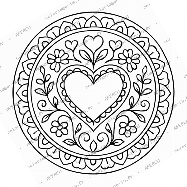 Mandala cœur