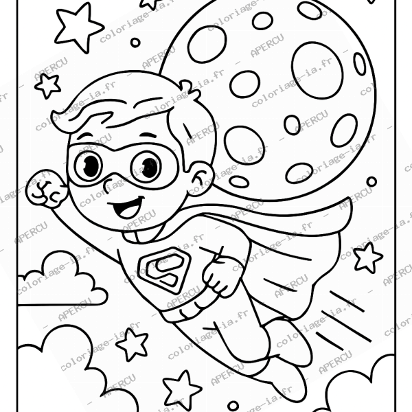 Super-héros et la lune
