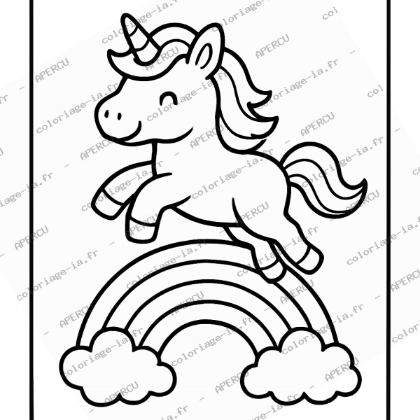 Licorne et arc-en-ciel