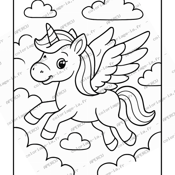 Licorne ailée pégase