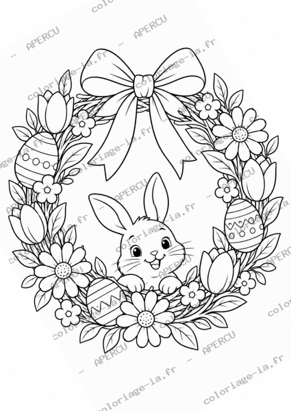 Couronne de fleurs de Pâques