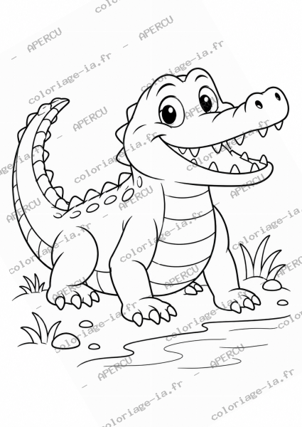 Crocodile souriant