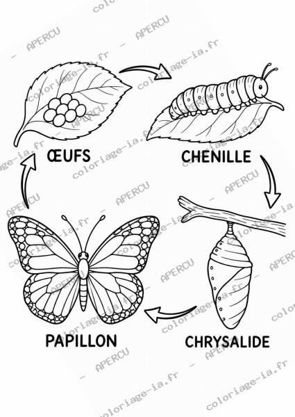 Cycle de vie du papillon