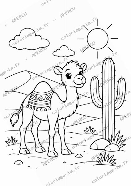 Désert avec cactus