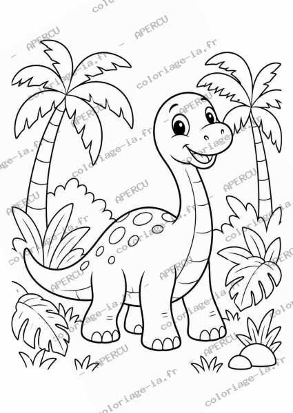 Dinosaure dans la jungle