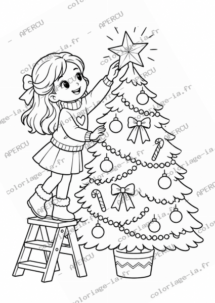 Étoile au sommet du sapin