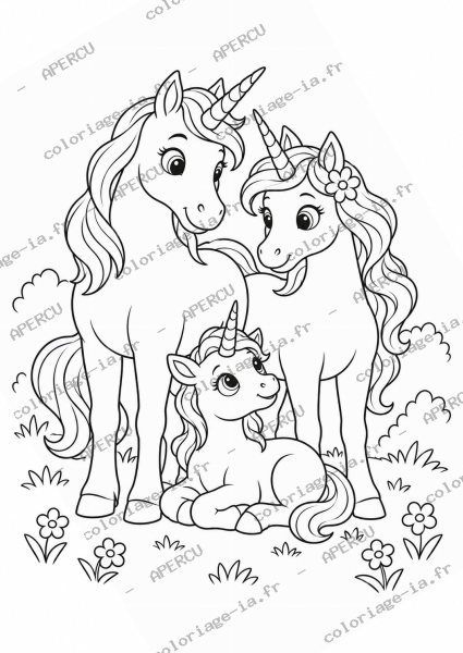 Famille de licornes