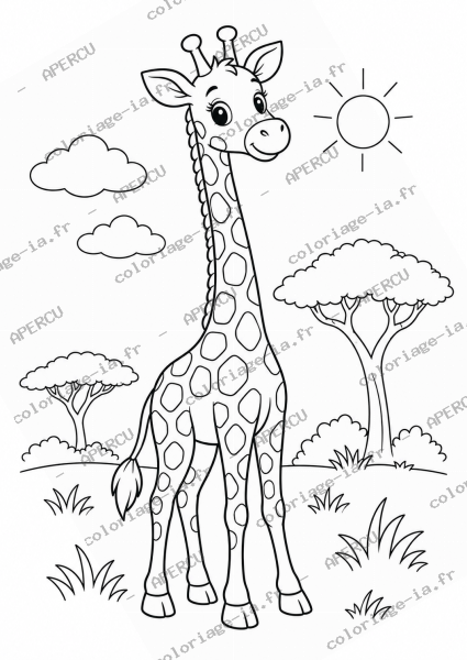Girafe au long cou