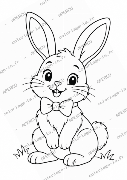 Lapin avec un noeud papillon
