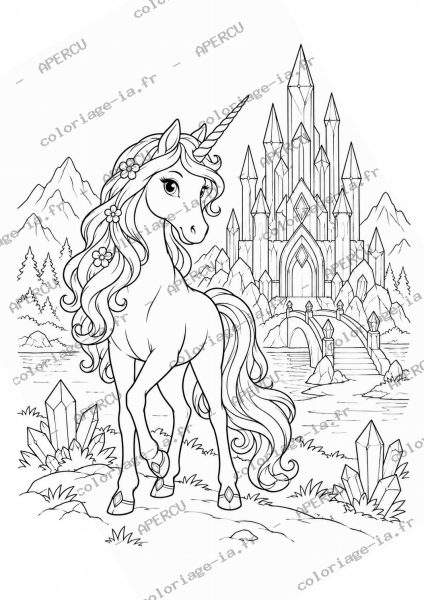 Licorne et château de cristal