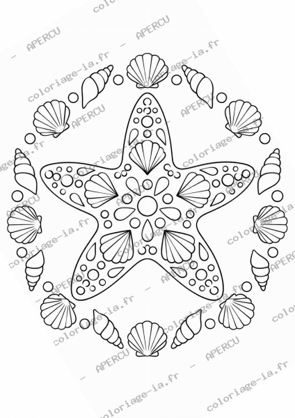 Mandala étoile de mer