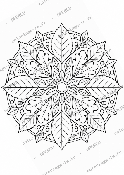 Mandala feuille