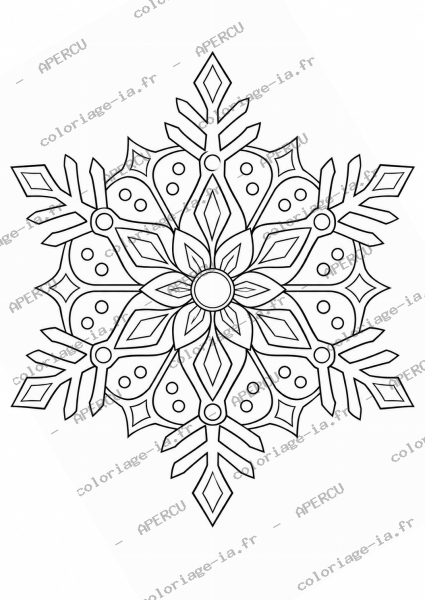Mandala flocon de neige