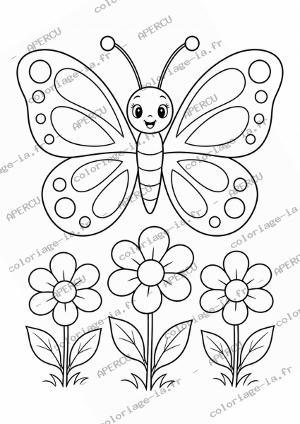 Papillon dans les fleurs